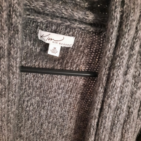 Gray open drape cardigan medium - Picture 2 of 2